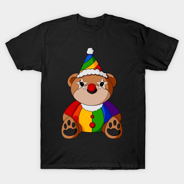 Clown Teddy Bear T-Shirt by Alisha Ober Designs